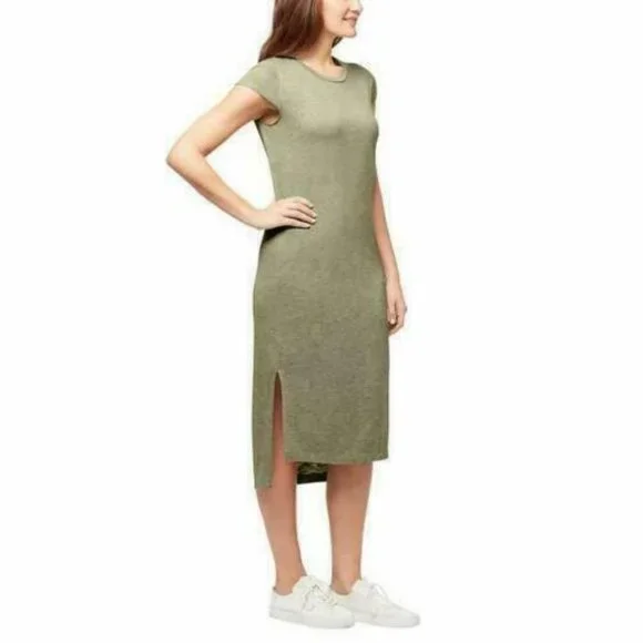 NWOT Jessica Simpson Women's Short Sleeve Midi Dress Green Size L $50 A239 - Picture 2 of 3